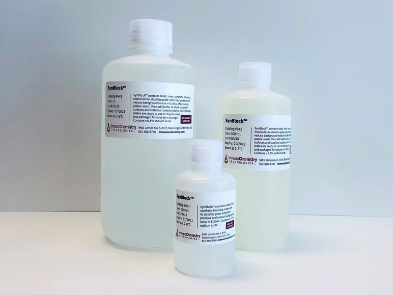 Synblock in 1L, 500 mL, 100 mL sizes